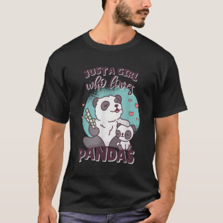 T-shirt Juste Un Qui Aime Panda Panda