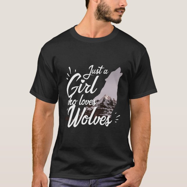 T-shirt Juste un qui aime Wolves Wolf (Devant)