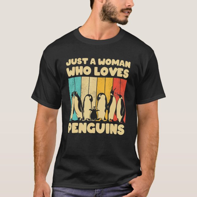 T-shirt Juste Une Femme Qui Aime L'Empereur Cool Pengu Des (Devant)