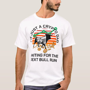 T-shirt JUSTE UNE Fête des pères CRYPTO DAD Bitcoin Bull R