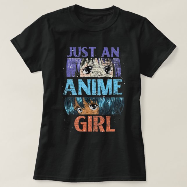 T-shirt Juste Une Fille Anime Japonaise Manga Otaku Japon  (Design devant)