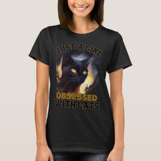 T-Shirt Juste Une Fille Chat