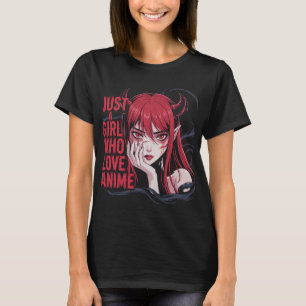 T-shirt Juste une fille d'anime avec des vibes de démon go