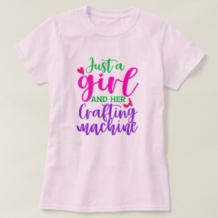 T-shirt Juste une fille et sa machine à écrire Femmes