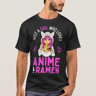 T-shirt Juste une fille qui aime Anime et Ramen Bowl Japan