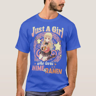 T-shirt Juste une fille qui aime Anime et Ramen Bowl Japan