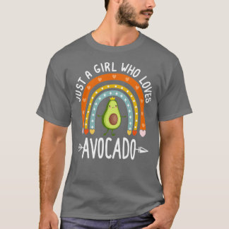 T-shirt Juste une fille qui aime Avocado Rainbow Cute Avoc