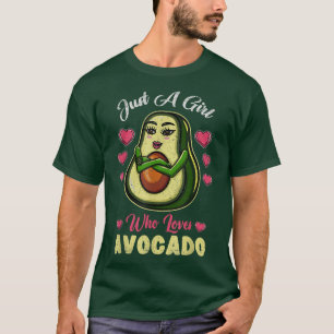 T-shirt Juste une fille qui aime Avocado Vintage