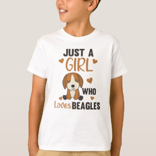 T-shirt Juste une fille qui aime Beagle Kawaii Beagle de c