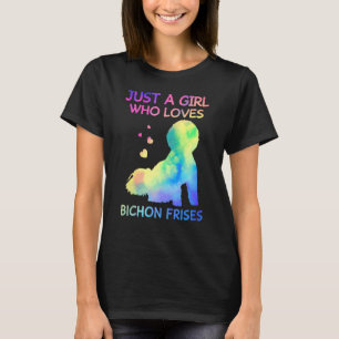 T-shirt Juste Une Fille Qui Aime Bichon Frises Drôle Chien