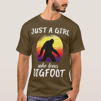 T-shirt Juste Une Fille Qui Aime Bigfoot