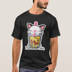 T-shirt Juste Une Fille Qui Aime Boba Tea Don Kawaii Chat