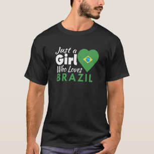 T-shirt Juste une fille qui aime Brésil Souvenirs Brésilie