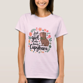 T-shirt Juste une fille qui aime Capybara