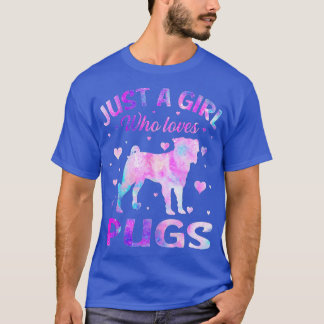 T-shirt Juste Une Fille Qui Aime Carlins Chien Drôle Tie D
