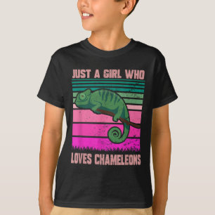 T-shirt Juste Une Fille Qui Aime Chameleons Citation Drôle