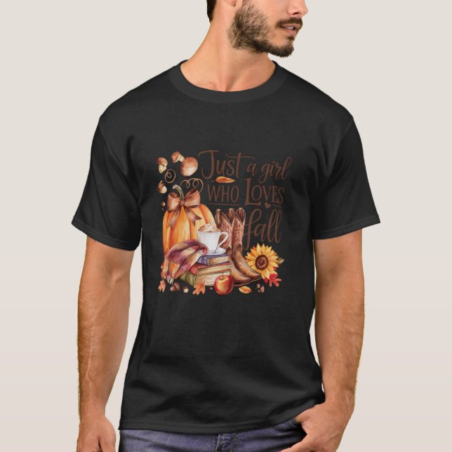 T-shirt Juste une fille qui aime Chute Coquette Boot Boots (Devant)