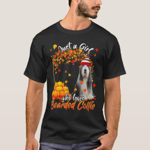 T-shirt Juste Une Fille Qui Aime Collie Chien Qui A Porté 
