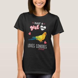 T-shirt Juste Une Fille Qui Aime Conure Un Oiseau De Perro