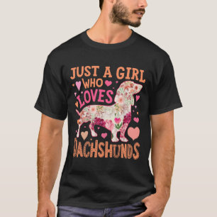 T-shirt Juste Une Fille Qui Aime Dachshund