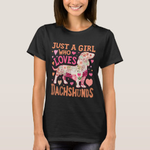 T-shirt Juste Une Fille Qui Aime Dachshund