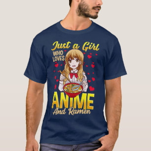 T-shirt Juste Une Fille Qui Aime Et Ramen Foodie Drôle 2