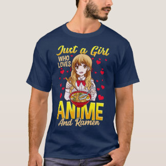 T-shirt Juste Une Fille Qui Aime Et Ramen Foodie Drôle 2