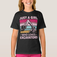 Juste une fille qui aime Excavateurs Rétro Excavat