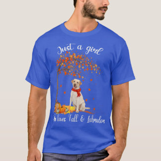 T-shirt Juste Une Fille Qui Aime Fall And Labrador Citroui
