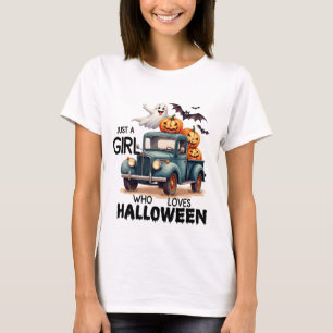 T-shirt Juste une fille qui aime Halloween - Halloween