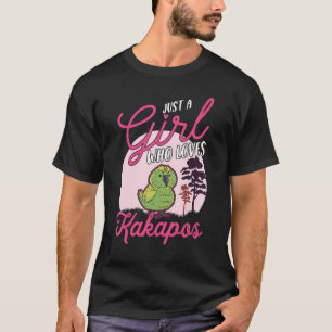 T-shirt Juste une fille qui aime Kakapos Night Parrot Kaka