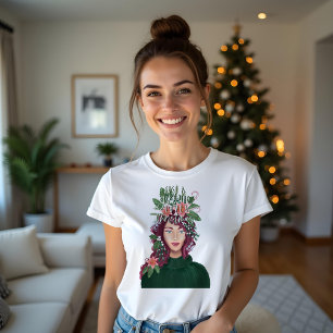 T-shirt Juste une fille qui aime la beauté de Noël