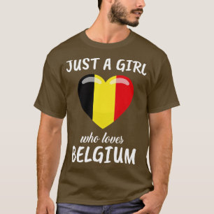 T-shirt Juste une fille qui aime la Belgique