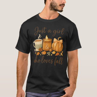 T-shirt Juste Une Fille Qui Aime La Chandelle De Café D'au