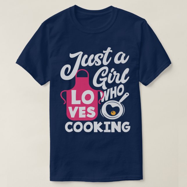 T-shirt Juste Une Fille Qui Aime La Cuisine Amateur Cuisin (Design devant)