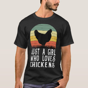 T-shirt Juste Une Fille Qui Aime La Ferme De Poulet