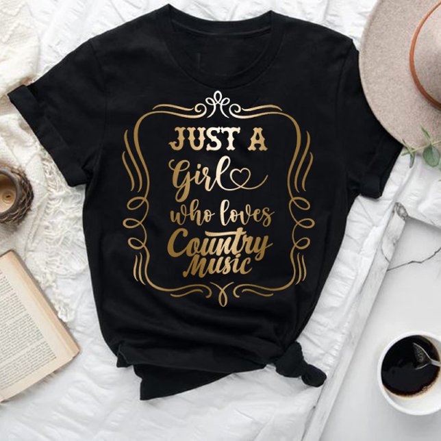 T-shirt Juste une fille qui aime la musique country (Créateur téléchargé)