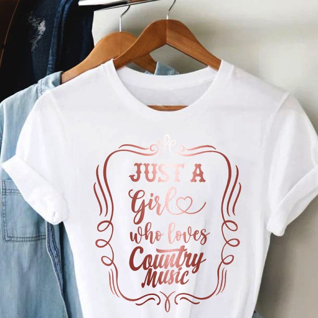 T-shirt Juste une fille qui aime la musique country (Créateur téléchargé)