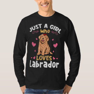 T-shirt Juste Une Fille Qui Aime Labrador Relaxé