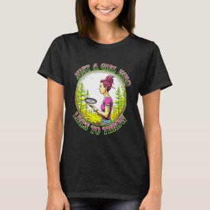 T-shirt Juste une fille qui aime lancer Disk Golf