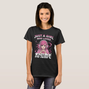T-shirt Juste une fille qui aime l'anime