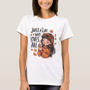 T-shirt Juste une fille qui aime l'automne