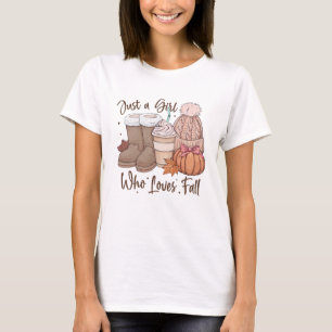 T-shirt Juste une fille qui aime l'automne cosy automne
