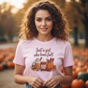 T-shirt Juste une Fille qui Aime l'Automne" Douces Vibrati