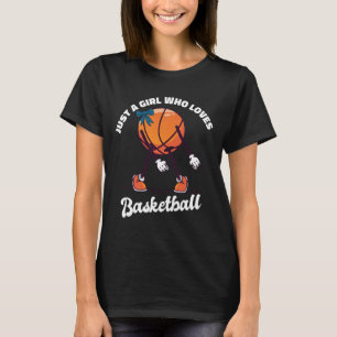 T-shirt Juste Une Fille Qui Aime Le Basketball - Fille De 