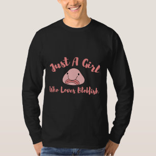 T-shirt Juste Une Fille Qui Aime Le Blobfish Mignonne Pour