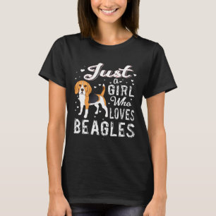 T-shirt Juste Une Fille Qui Aime Le Cadeau Amoureux Beagle