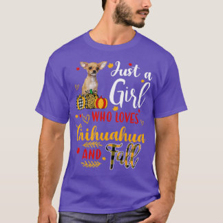 T-shirt Juste Une Fille Qui Aime Le Chihuahua Et L'Automne