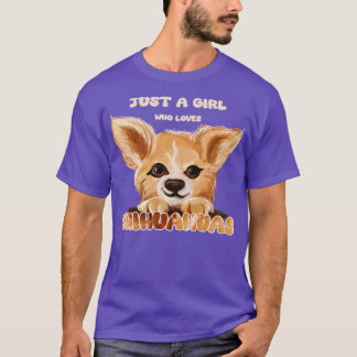 T-shirt Juste une fille qui aime le Chihuahuas