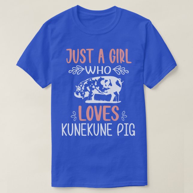 T-shirt Juste Une Fille Qui Aime Le Cochon Kunekune (Design devant)